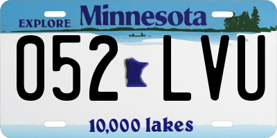 MN license plate 052LVU