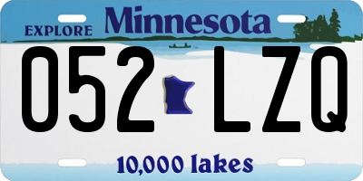 MN license plate 052LZQ