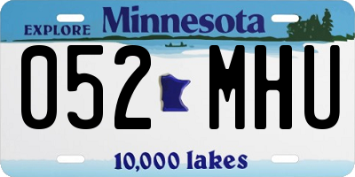 MN license plate 052MHU