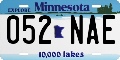 MN license plate 052NAE