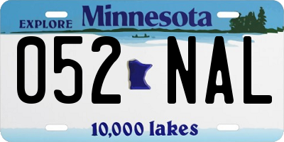 MN license plate 052NAL