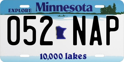 MN license plate 052NAP