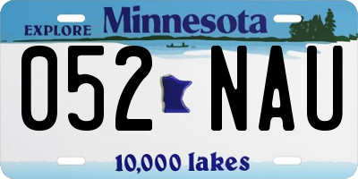 MN license plate 052NAU