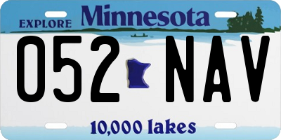 MN license plate 052NAV