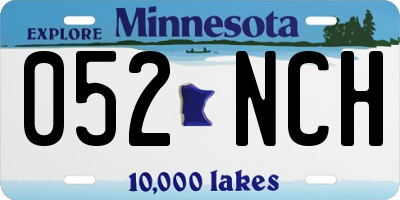 MN license plate 052NCH