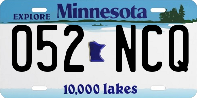 MN license plate 052NCQ