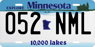 MN license plate 052NML
