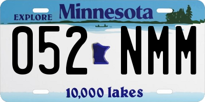 MN license plate 052NMM