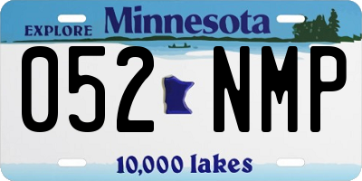 MN license plate 052NMP