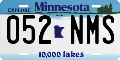 MN license plate 052NMS