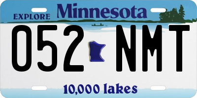 MN license plate 052NMT