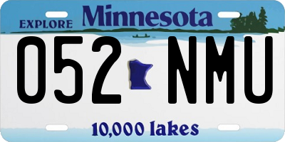 MN license plate 052NMU