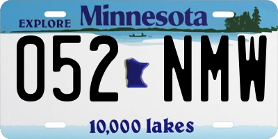 MN license plate 052NMW