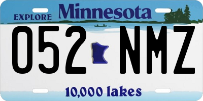 MN license plate 052NMZ