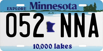 MN license plate 052NNA