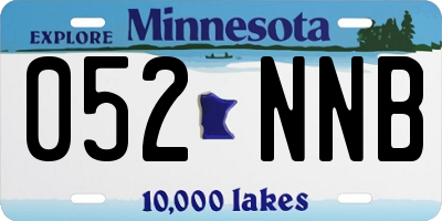 MN license plate 052NNB