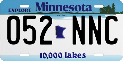 MN license plate 052NNC