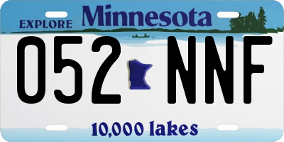 MN license plate 052NNF
