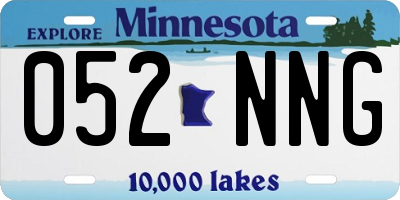 MN license plate 052NNG