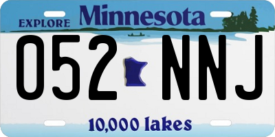 MN license plate 052NNJ