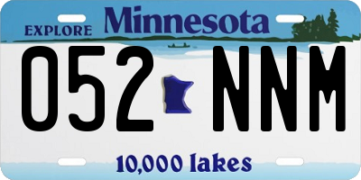 MN license plate 052NNM