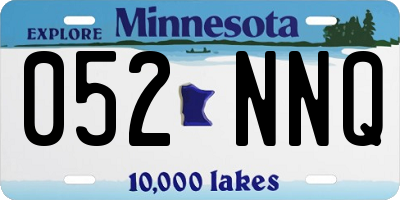 MN license plate 052NNQ