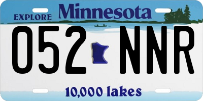 MN license plate 052NNR