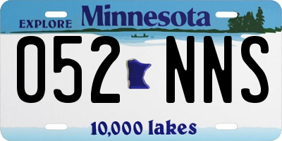 MN license plate 052NNS