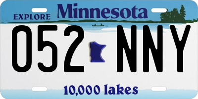 MN license plate 052NNY