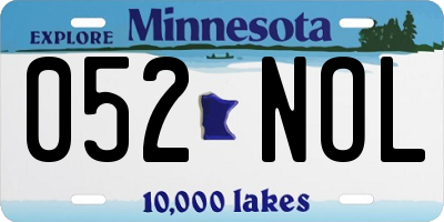 MN license plate 052NOL