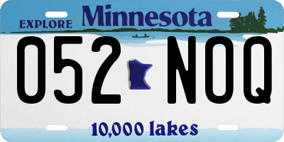 MN license plate 052NOQ