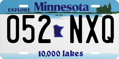 MN license plate 052NXQ
