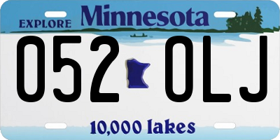 MN license plate 052OLJ