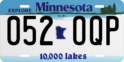MN license plate 052OQP