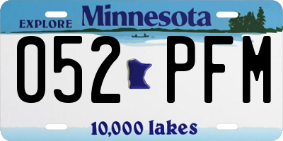 MN license plate 052PFM