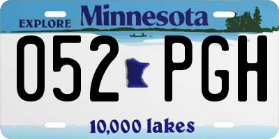 MN license plate 052PGH