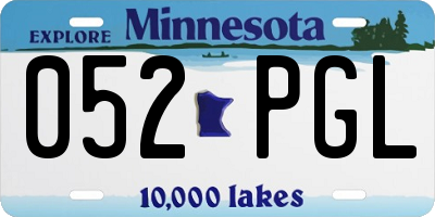 MN license plate 052PGL