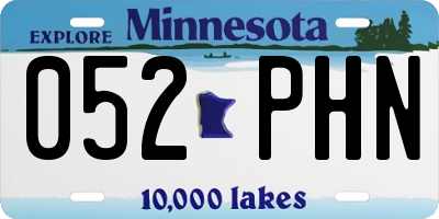 MN license plate 052PHN