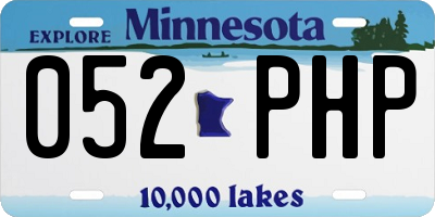 MN license plate 052PHP