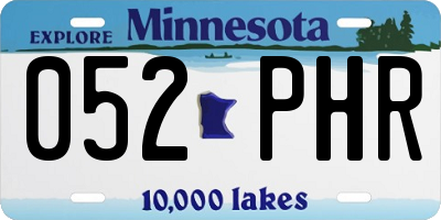 MN license plate 052PHR