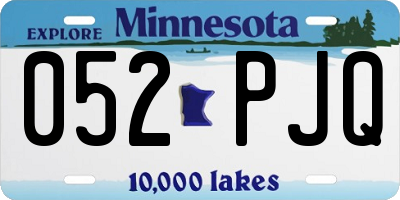 MN license plate 052PJQ