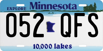 MN license plate 052QFS