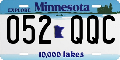 MN license plate 052QQC