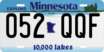 MN license plate 052QQF