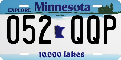 MN license plate 052QQP