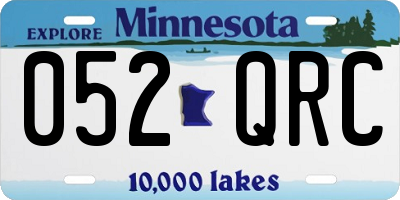 MN license plate 052QRC