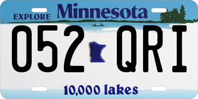 MN license plate 052QRI