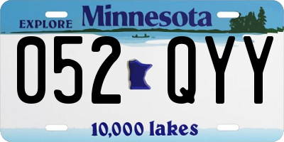 MN license plate 052QYY