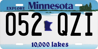 MN license plate 052QZI