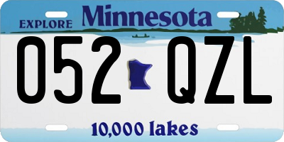 MN license plate 052QZL